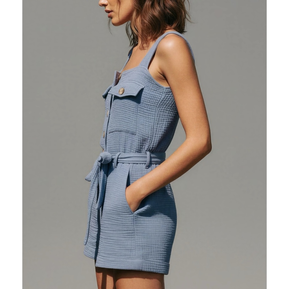 Szane Federica Short Jumpsuit, Cloud Blue, Fr34/Us2 View 3